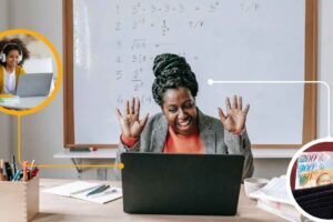 A person making money in Botswana by teaching online with Dithutong.