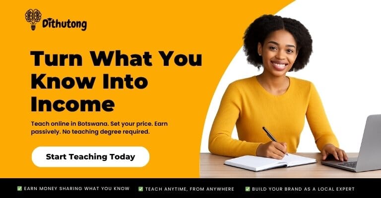 Teach online courses in Botswana with Dithutong and earn money by sharing your skills